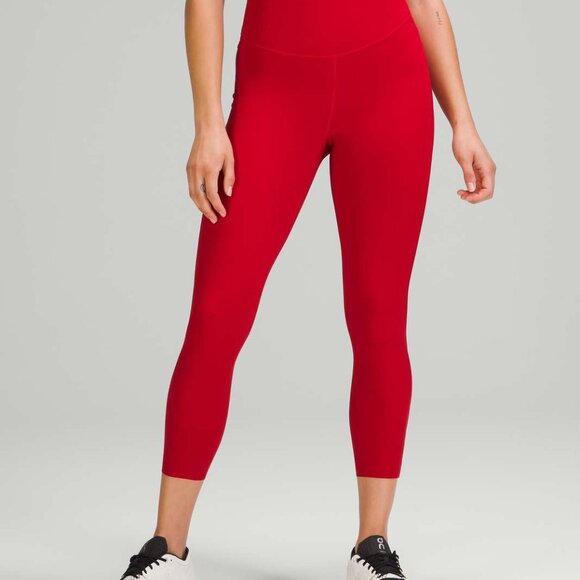 Lululemon Base Pace High-Rise Crop 23" in Dark Red Size 4 - Picture 10 of 11